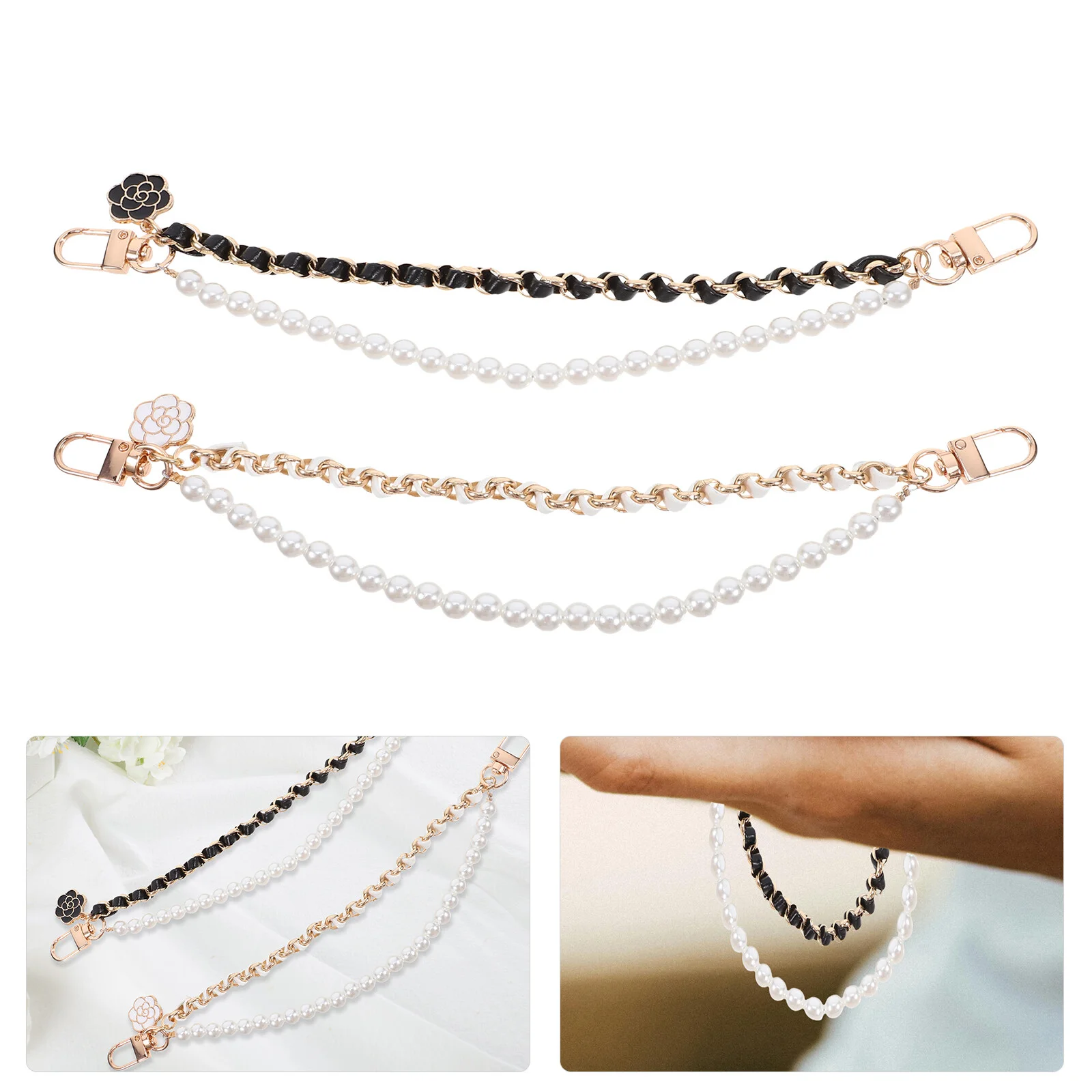 2pcs Beaded Phone Wrist Strap Cellphone Cell Phone Wristlet Bracelet Phone Hanging Decor