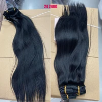 Doreen Série Volume 160G 200G 240G Extensions de Cheveux Humains Brésiliens Remy Lisses à Clipser, Tête Complète 10 Pièces, 14 à 24 Pouces 3