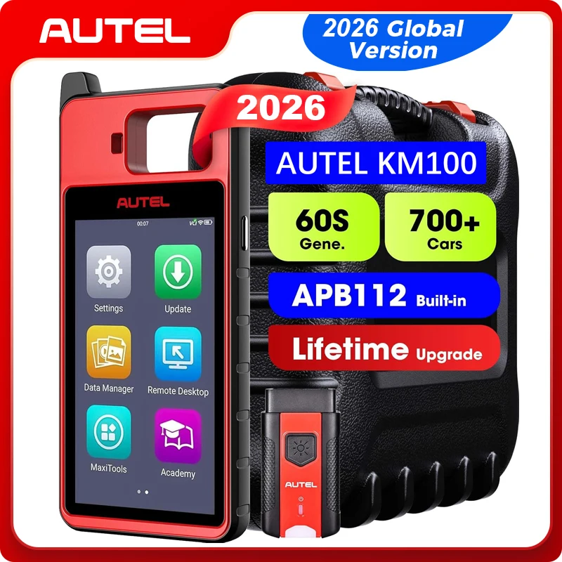 Autel MaxiIM KM100 Key Fob Programming Immobilizer Tool 2PCS Autel IKEY for 60s Key Generation OBD IMMO Key Learning PK KM100X