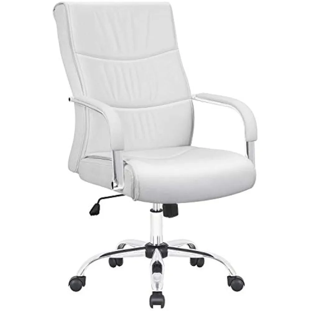 

High Back Office Chair Conference Leather Executive with Padded Armrests, Adjustable Ergonomic Swivel Task Chair