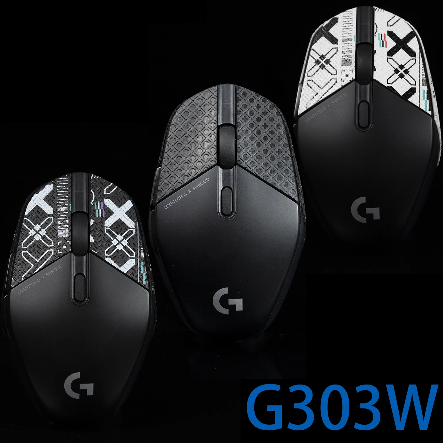 Btl Mouse Grip Tape Skate Handmade Sticker Antiscivolo Pelle Di Lucertola Succhiare Il Sudore Per Logitech Shroud 303 G303W Wireless Not Mouse