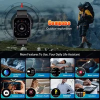 Nouvelle montre connectée militaire 2026 avec GPS double bande, boussole, étanchéité IP68K, appels Bluetooth, moniteur de fréquence cardiaque, montre de sport intelligente pour iOS et Android 6