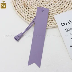 Vintage PU Leather Bookmark - Elegant Reader Accessory and Thoughtful Teacher Gift (PURPLE)