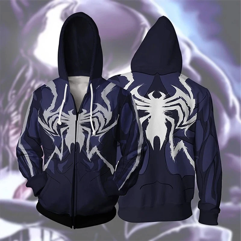 thumbnail image 1 of Venom-Sudadera con capucha de Spiderman vs Venom, chaqueta de Hip Hop para Cosplay, disfraz de Halloween, ropa deportiva para carnaval, Primavera, 1 of 4
