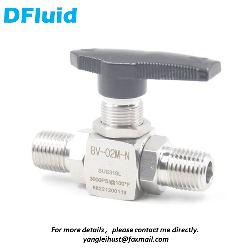 

Stainless Steel 316 BALL VALVE 3000psig 20MPa High Pressure Male NPT 1/8" 1/4" 3/8" 1/2" 3/4" Shut off Valve replace Swagelok