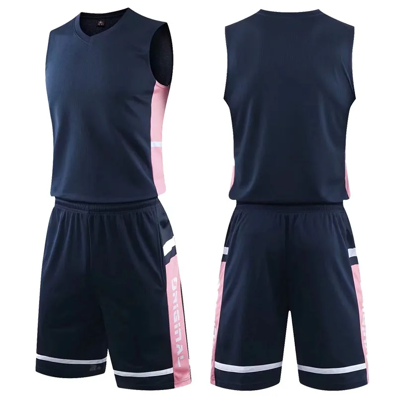 Sportswear Men Basketball Jerseys Uniforms Breathable Youth Basketball Jerseys Sleeveless College Running Set