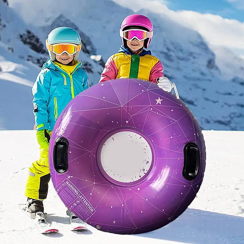 Snow Sled Heavy Duty Inflatable Snow Tube For Sledding Portable Sledding Tube Funny Sled Winter Outdoor Fun Toys For Family