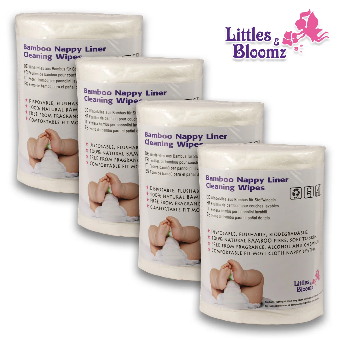 Doublures de couches 100 bionickel ables et jetables, lingettes de