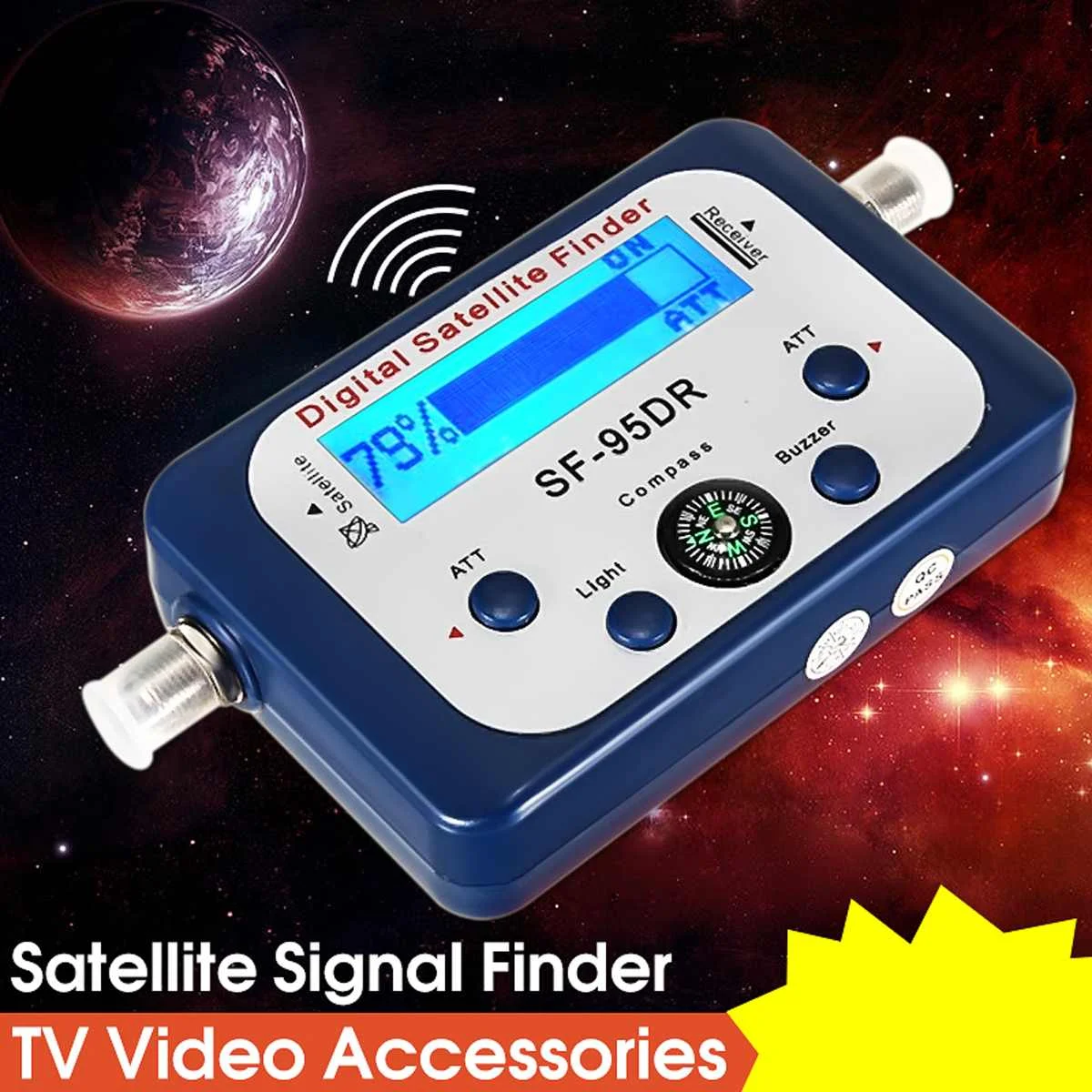 SF 95DR 13 18V DC Digital Satellite Signal Meter Finder Directv Dish