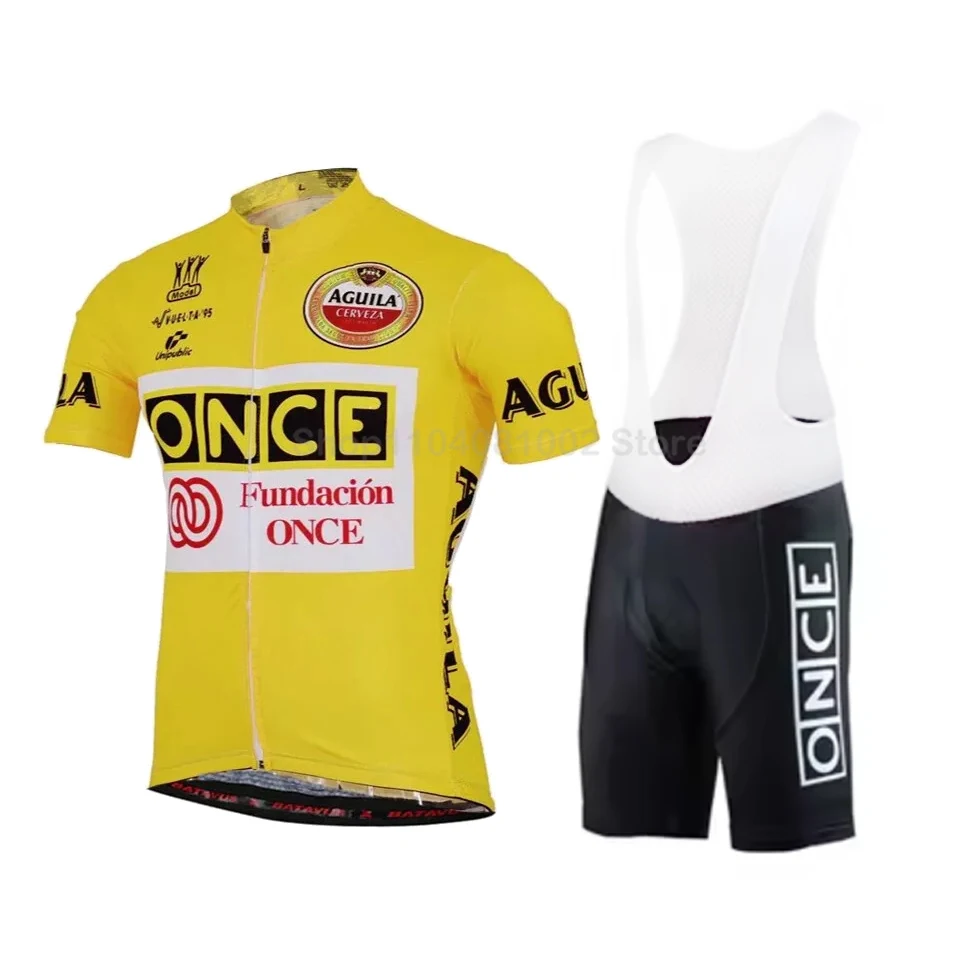 Once Team Retro Cycling Jersey Set Bike Wear Clothing Mtb Jersey Breathable Maillot Ciclismo Hombre