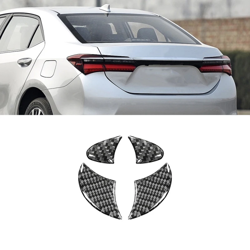CarLogoCoverDecalsTrunkLogoCoverEmblemBadgeStickersCarbonFiberForToyotaCorolla