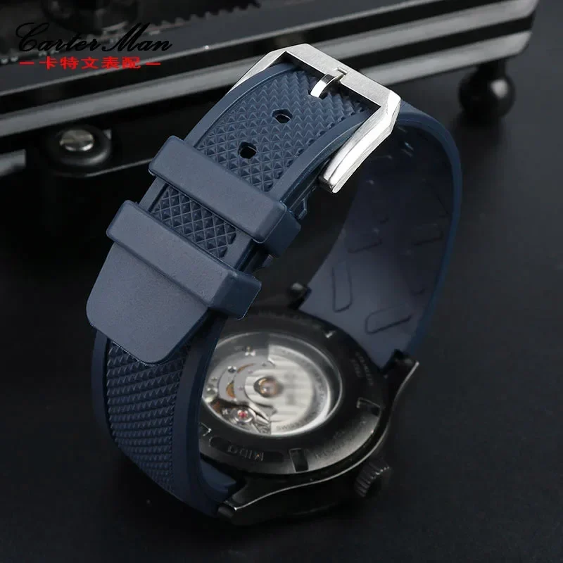Pulseira de Relógio de Silicone para Iwc International Company Portugal Elástico Macio e Confortável para Homens Iw390502 Iw390503 22 mm - Image 3