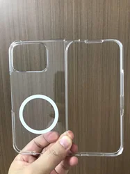Magnetic Clear Hard Protective Case with MagSafe Charging for Google Pixel 9 Pro Fold (Clear)