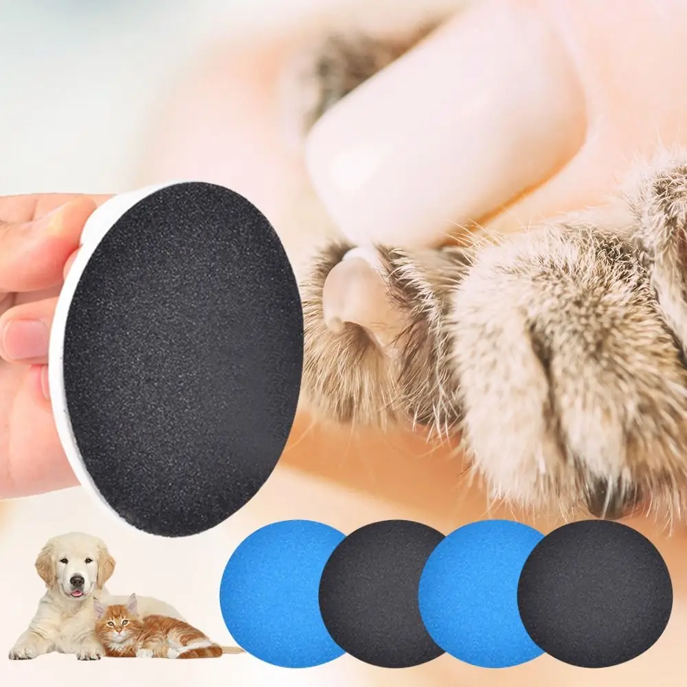 Pet Nail File Dog Nail File Dog Nail Scratch Board with 2 Replaceable Sandpapers Trimmers Round Grinder for Pet Nails