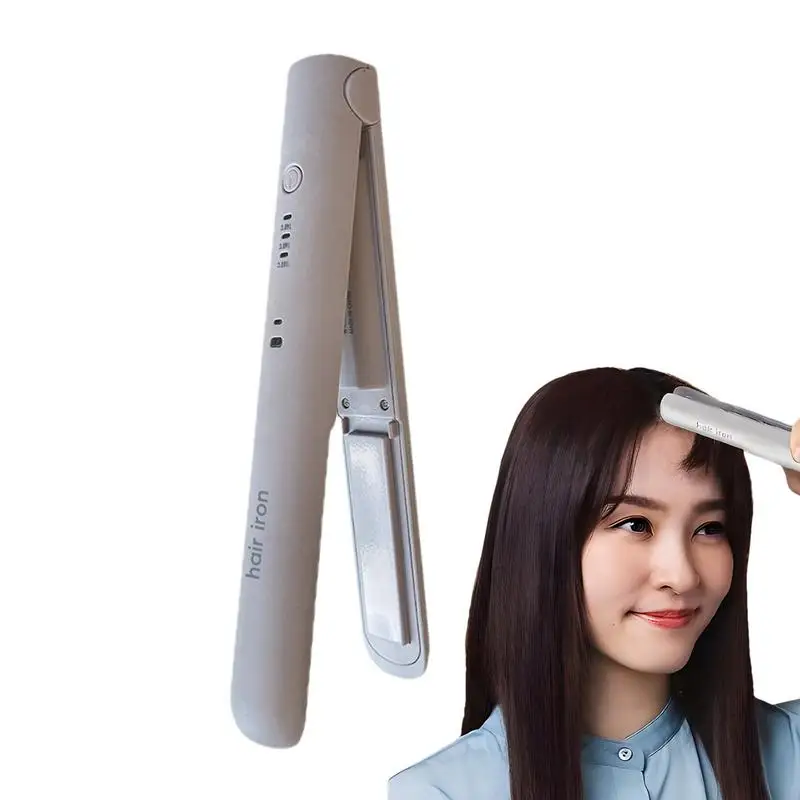 Portable Cordless Mini Hair Straightener and Curler
