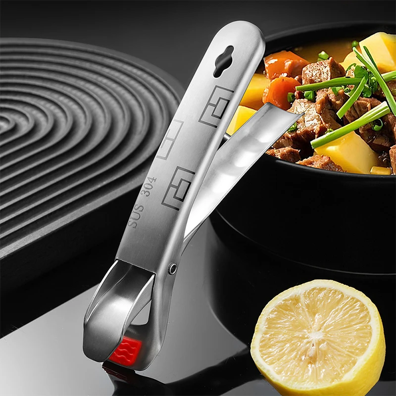 Stainless Steel Gripper Clips Hot Dish Plate Anti-Scald Clip Non-slip Bowls Clamp Holder For Frying Pans Air Fryer Steamers Oven