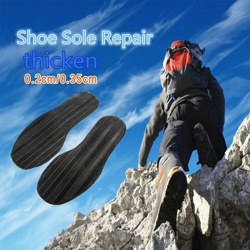 

1 Pair DIY Stick on Full Elastic Anti-Slip Grip-rubber Pads Repair Soles Heel Thicken Shoe Repair 29×11.5×0.2CM/29×11.5×0.35cm
