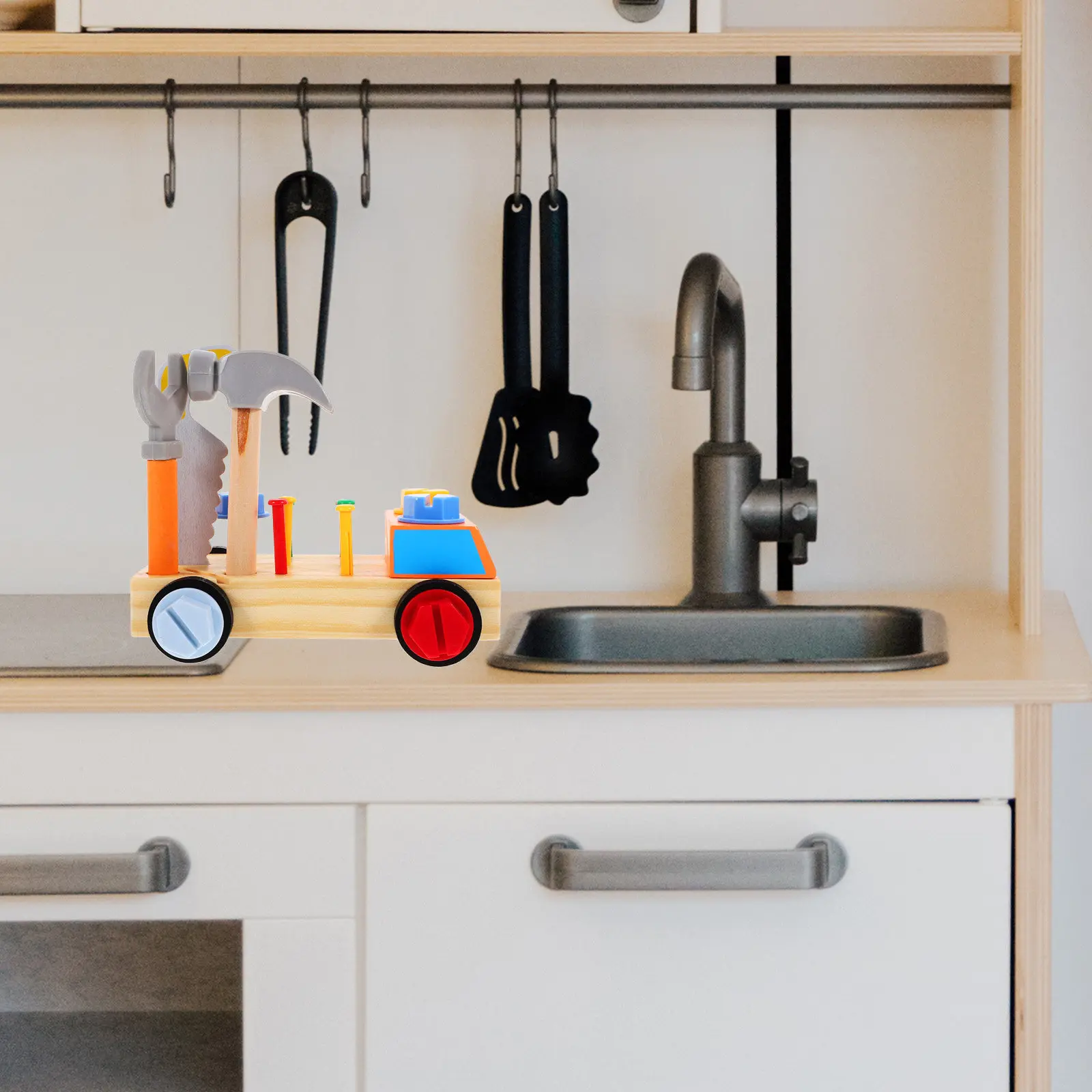 어린이용 목공 키트 분해 조립 장난감 나사 조립 퍼즐 DIY 자동차 운전사 장난감 역할놀이