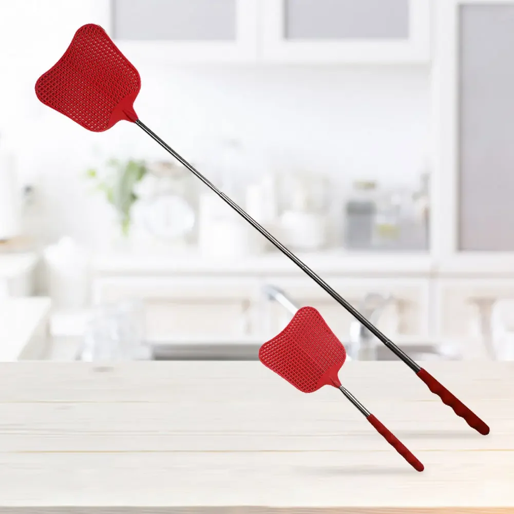 2Pcs Telescopic Fly Swatters Extendable Handle Fly Swatters Manual Bugs Killer Tools for Indoor Outdoor