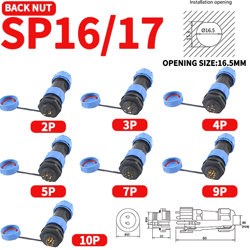 SP16 SP17 BACK NUT