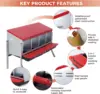Multi-Compartment Metal Chicken Nesting Box With Automatic Roll-Out Egg Collection