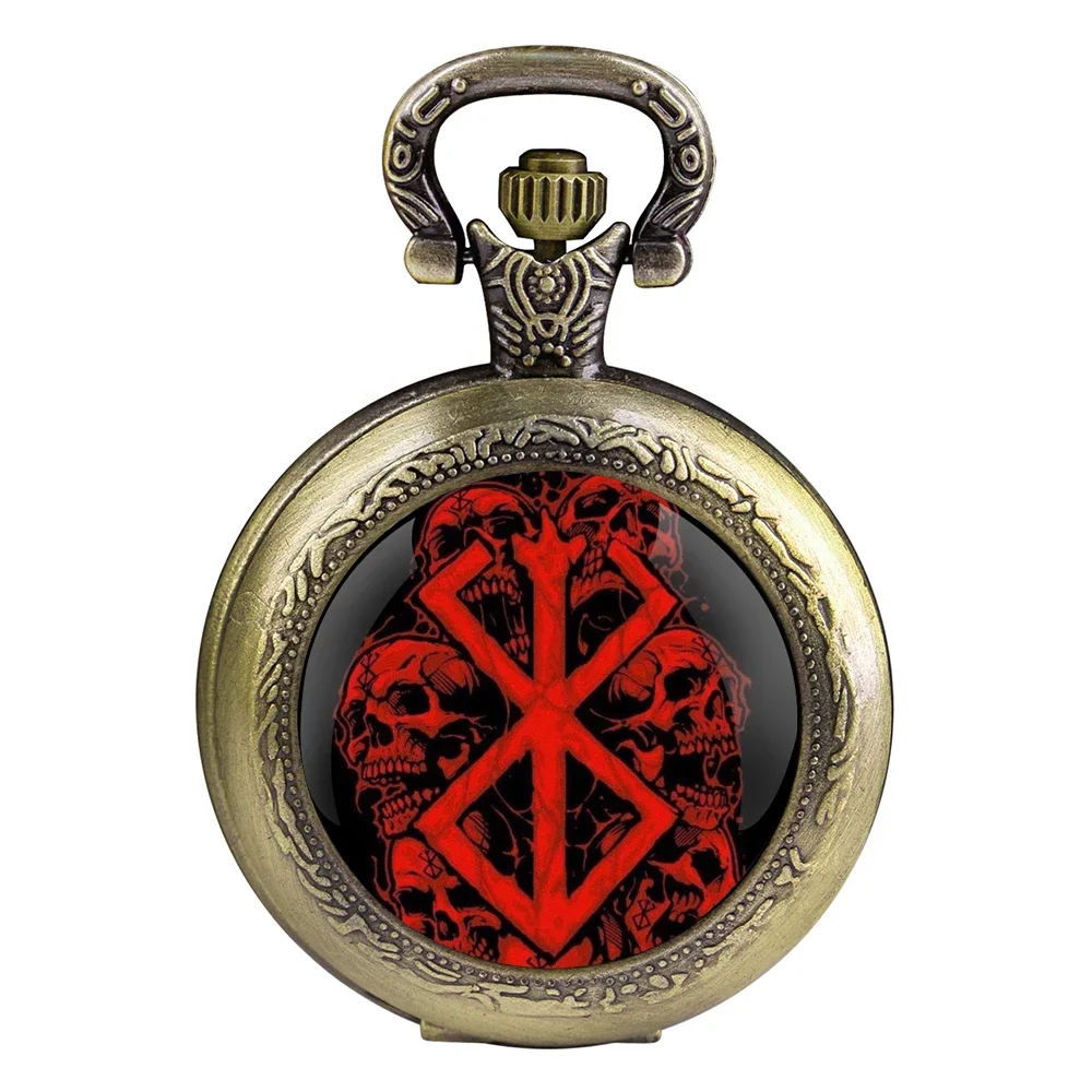 Creative design Glass Dome Quartz Pocket Watch with Chain Necklace Pendant Gift for Male Men Vintage Clock Retro Accessory