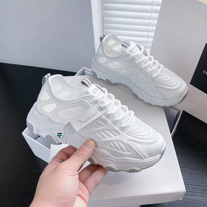 Women Shoes Spring White New Breathable Sports Mesh Versatile Summer Walking Shoes Woman No-slip Ladies Sneakers Casual Loafers