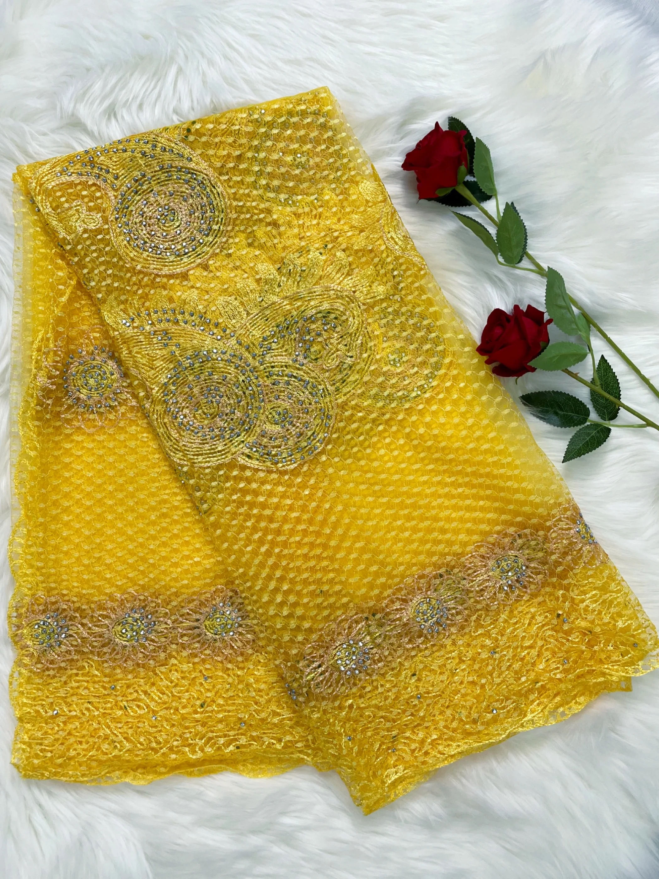2023Muslim Fashion Women Headscarf Turkish Dubai Arabic Indian African  Scarf Embroidery Islamic Hijab Big Net Scarves For Shawl