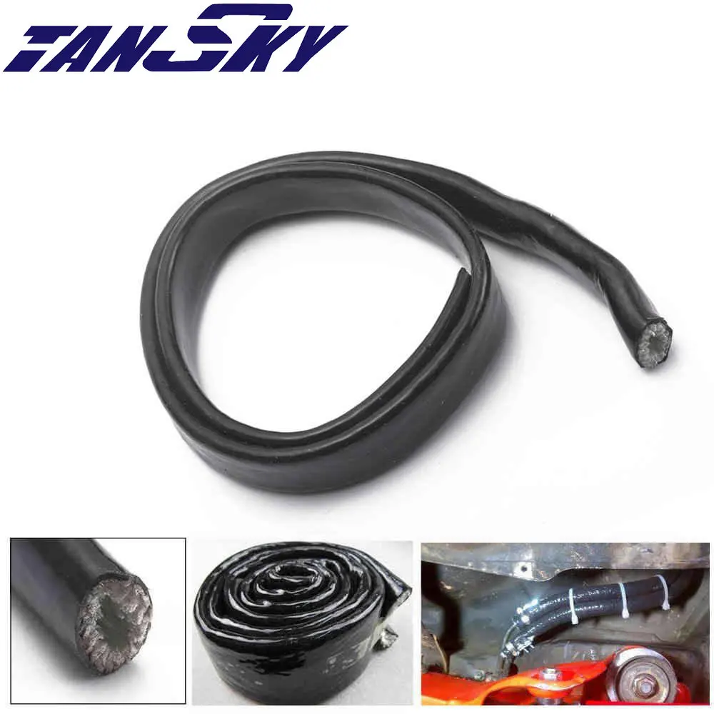 

AN8 Vulcan Fire Sleeve Fire Braid Flame Shield Black 1/2X1M ID:13MM For Mustang GT V8 / 05-10 TK-FHGAN8
