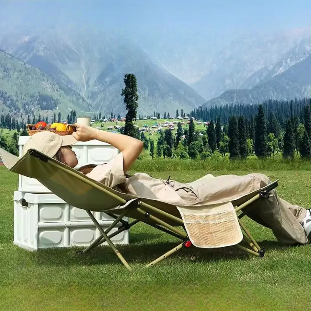 Outdoor Folding Lounge Chair Portable Ultra-lightweight Travel Camping Backrest Fishing Chair Home Lunch Folding Beach