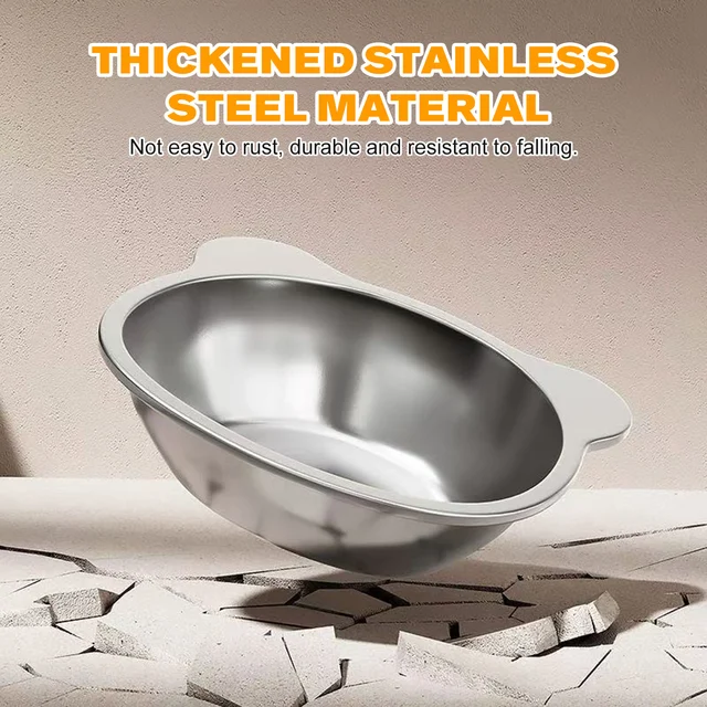Stainless Steel Cat Bowl with Stand Anti Cervical Spondylosis Pet Raised Food and Water Dish for Cats and Dogs Dual Use Feeder 3