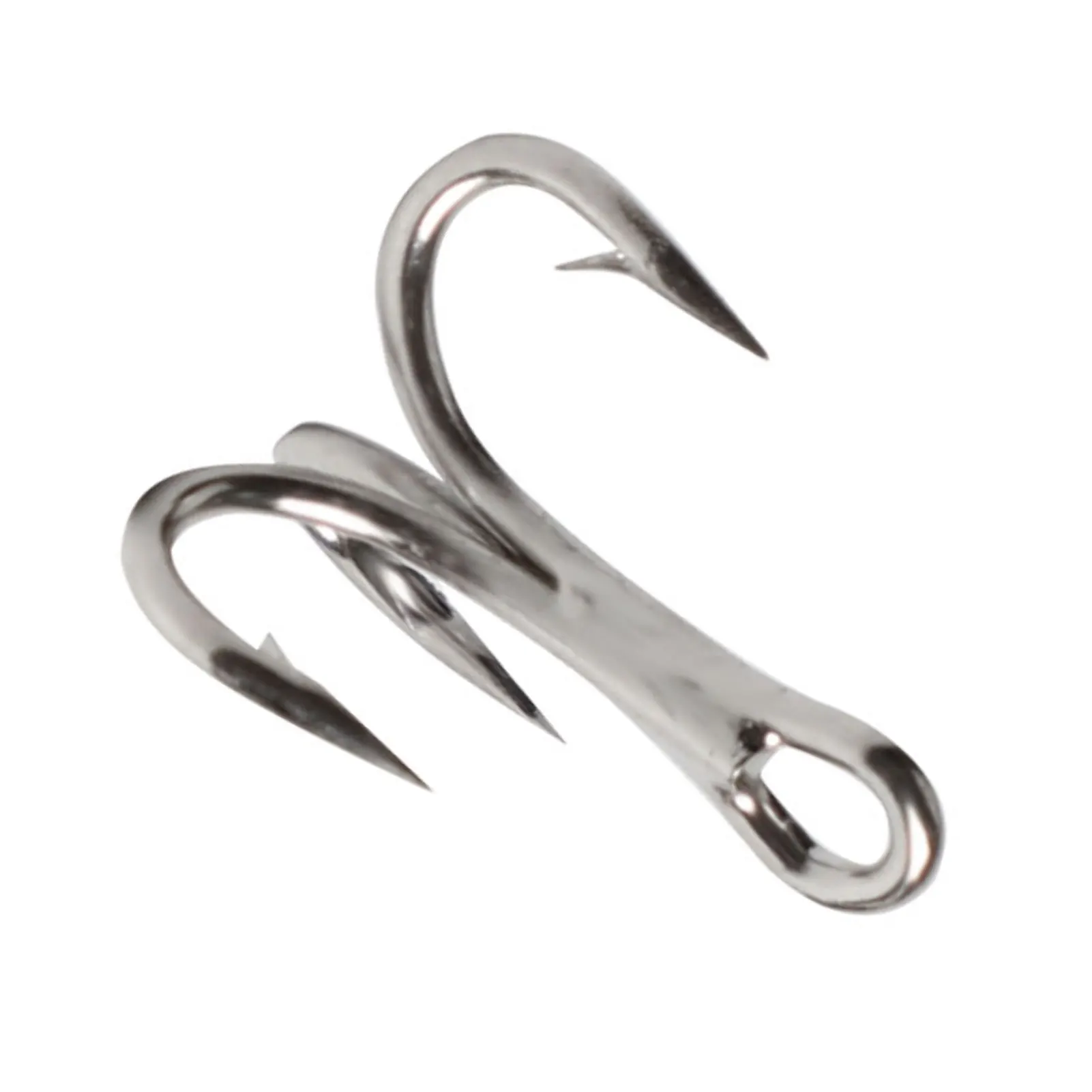 FREE FISHER 100pcs Fishing Hooks High Carbon Steel 3551 6X 8# Strong Silver Treble Fishhook O'Shaughnessy 3X 2/0# Triple Hooks