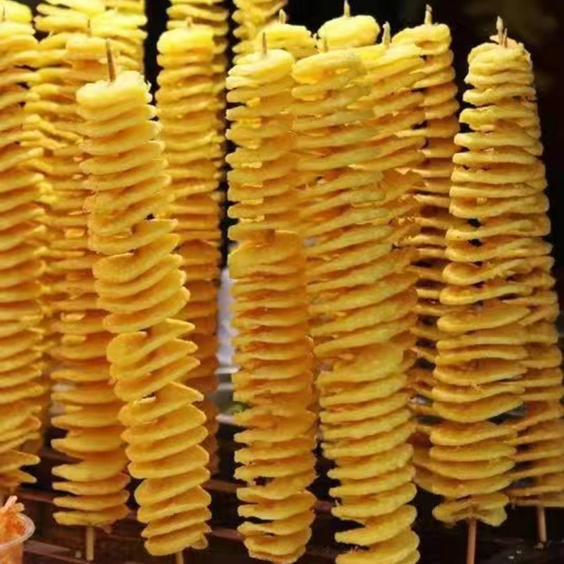 Manual Twist Spiral Potato Cutter Whirlwind Potatoes French Fries Slicer Chopper Fry Chips Curly Twisted Hand Cutting Machine