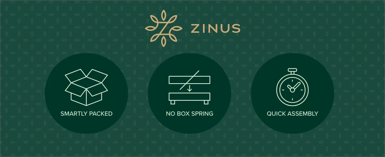 Zinus: Smartly Packed, No Box Spring, and Quick Assembly