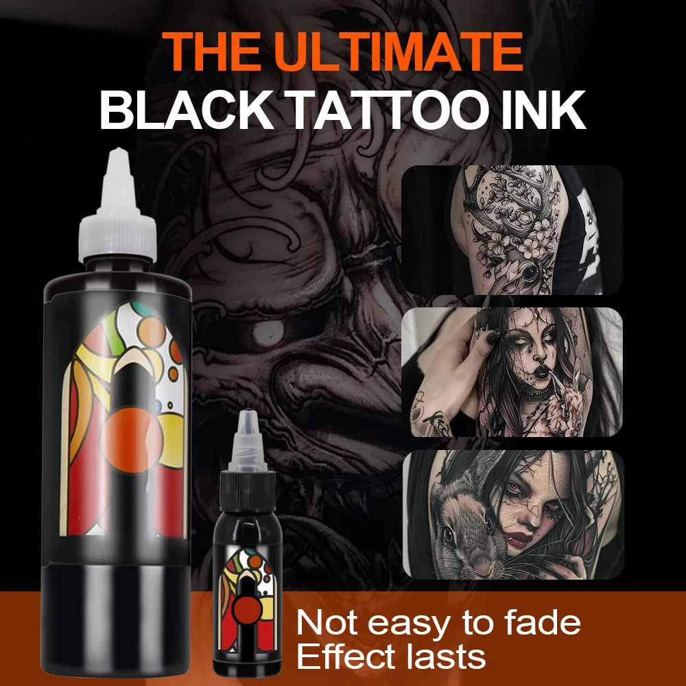 Tattoo ink tattoo ink pigment tattoo ink kit JC 1oz/8oz black Tattoo Ink Pigment Body Art Tattoo Kits Professional Beauty Paints Makeup Supplies Semi-permanent