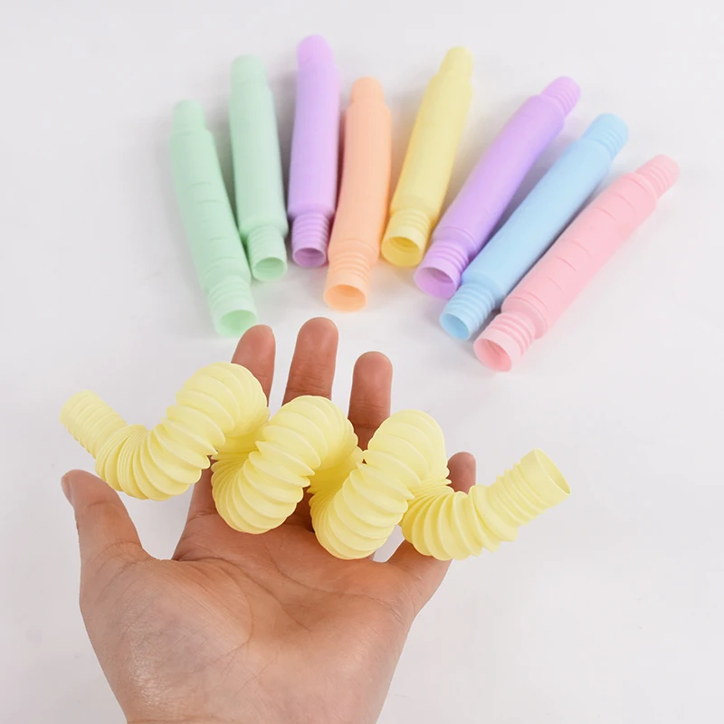 6-24Pcs Flexible Pop Tubes Fidget Sensory Toys Stress Relief Toddler Gift Kids Birthday Party Favors Pinata Goodie Bag Filler