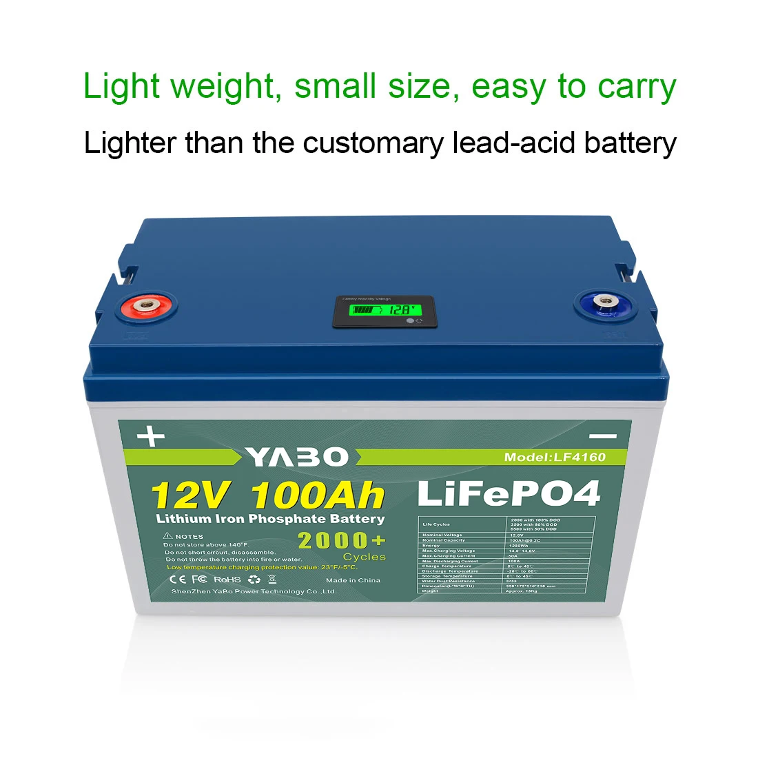 Golf Carts Rechargeable Cheap LiFePO4 Lithium Ion Battery Cell Solar LiFePO4 Caravan 12V 100Ah Battery Pack