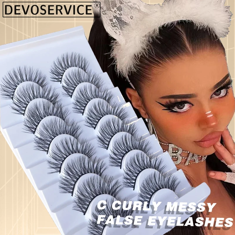 

DEVOSERVICE Lashes 8 Pairs Eyelashes Soft Fluffy Dramatic 3D Mink Eyelash Makeup Lash Extension Cilios Faux Cils Wholesale