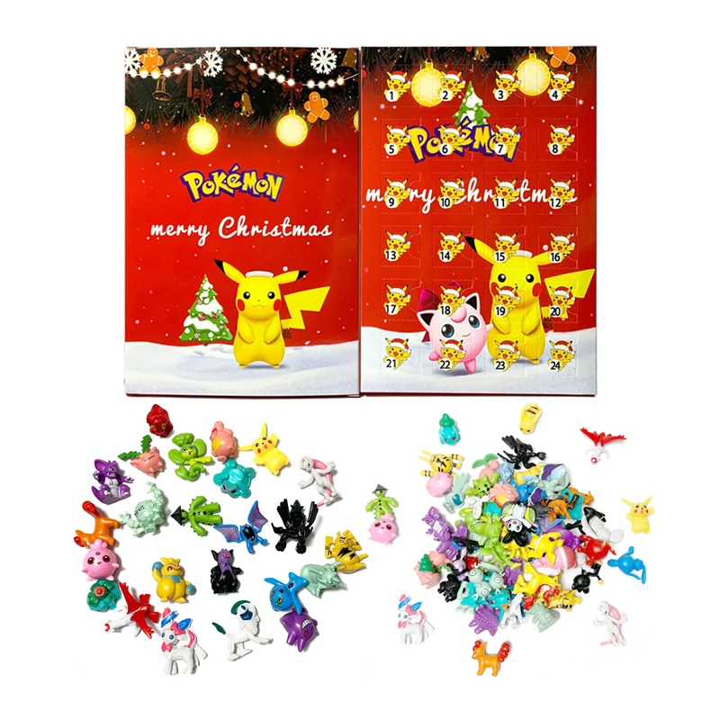 Pokemon Halloween Natale Calendario Dell'Avvento Gits Box Action Figure Pikachu Anime Figure Bambini Pokemon Gits Box Toys