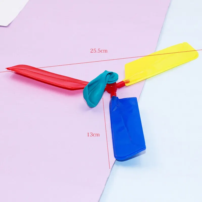 3/6/9Pcs Children Balloon Airplane Outdoor Toy Science Experiment Mechanics Teaching Balloon Helicopter