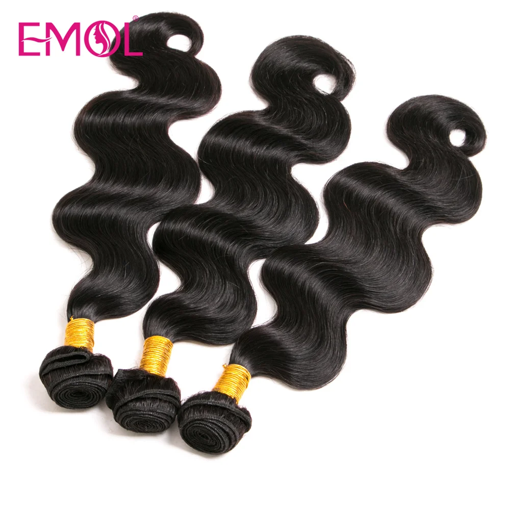Indain Human Hair Body Wave 1/3/4 Bundles Human Hair Extensions Natural Black 8-28 inch Bulk Weave