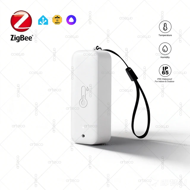 Waterproof Zigbee 3.0 Temperature Humidity Sensor IP65 Indoor Outdoor Hygrometer Thermometer Work With Gateway Zigbee2MQTT Alice