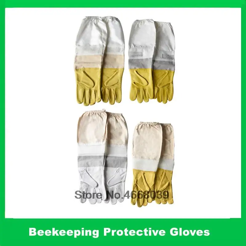 1 pair Beekeeping Gloves Durable Breathable Protect Gloves for Beekeeper Apiculture
