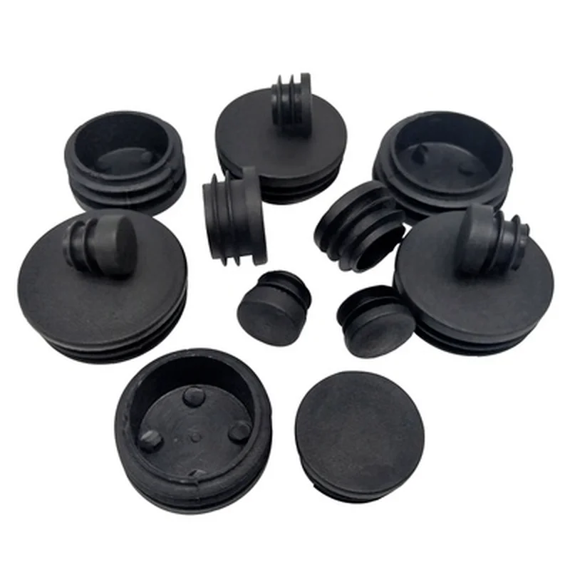 16pcs Round Steel Pipe Plastic Hole Plug Insert End Cap for Metal Tubing Alloy Ladder Glide Protection Furniture Chair Leg Cover
