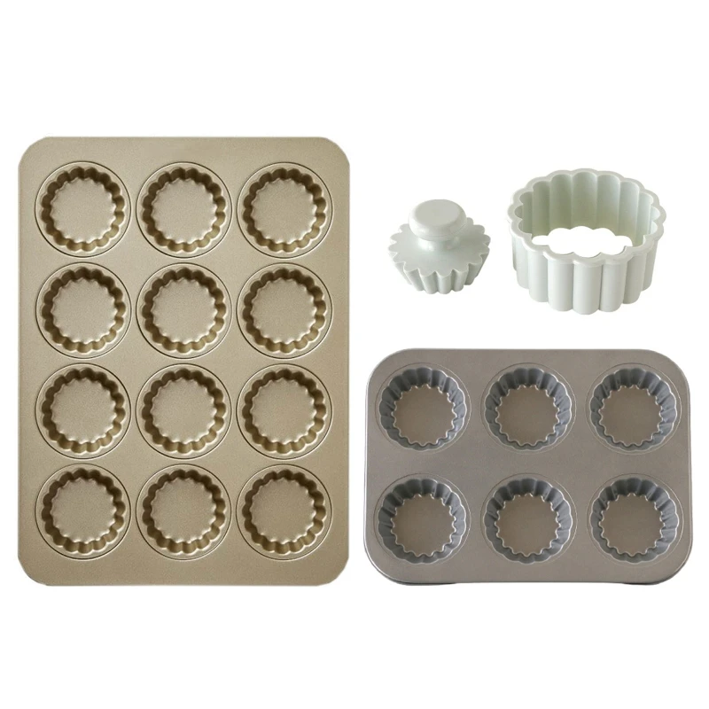 

Tart Mold Flower Muffin Pan for Oven Baking Multi Purpose Baking Tray Gift Pastry Tools Durable