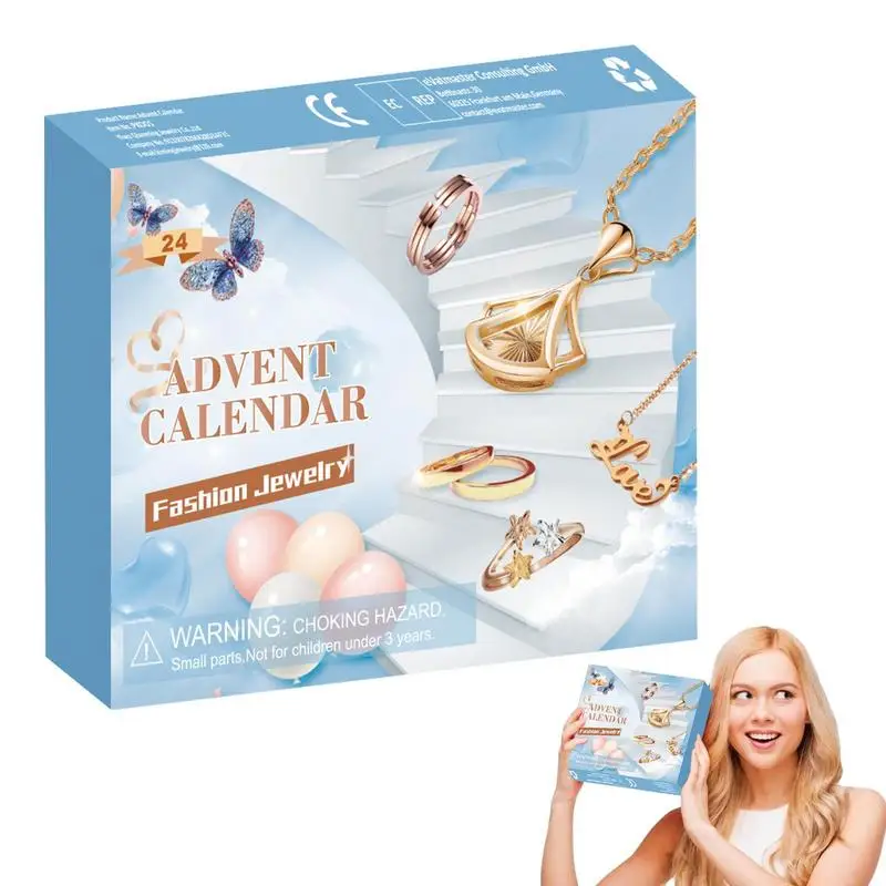 Christmas Advent Calendar Jewelry Set Necklaces Bracelets Earrings 24 Days  Christmas Countdown Trendy Jewelry Set Surprise Gift - AliExpress