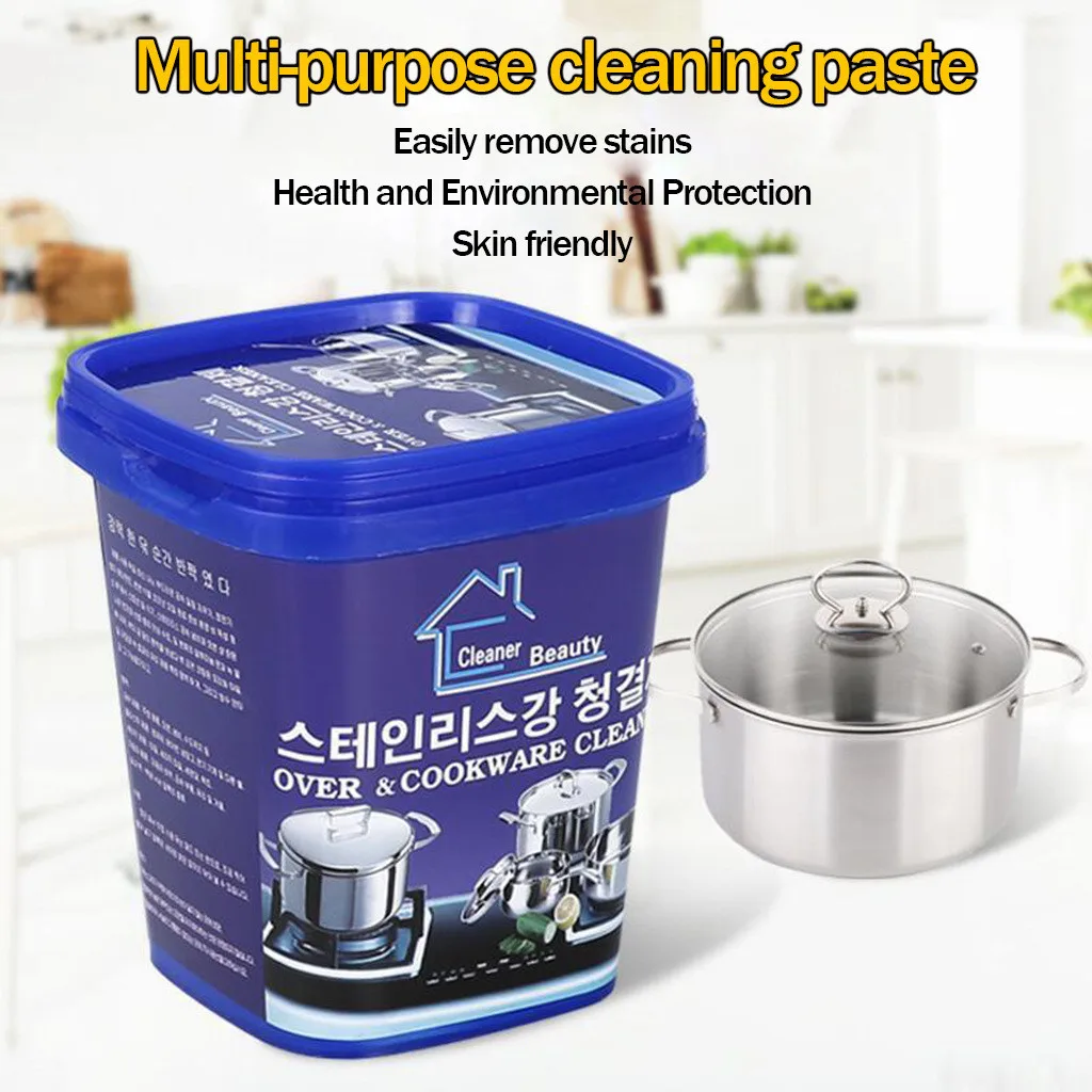 All Purpose Cleaner Stainless Steel Cleaning Paste Powerful Cookware Rust Removal Cleaning Paste Kitchen Stainless Steel Cleaner 3