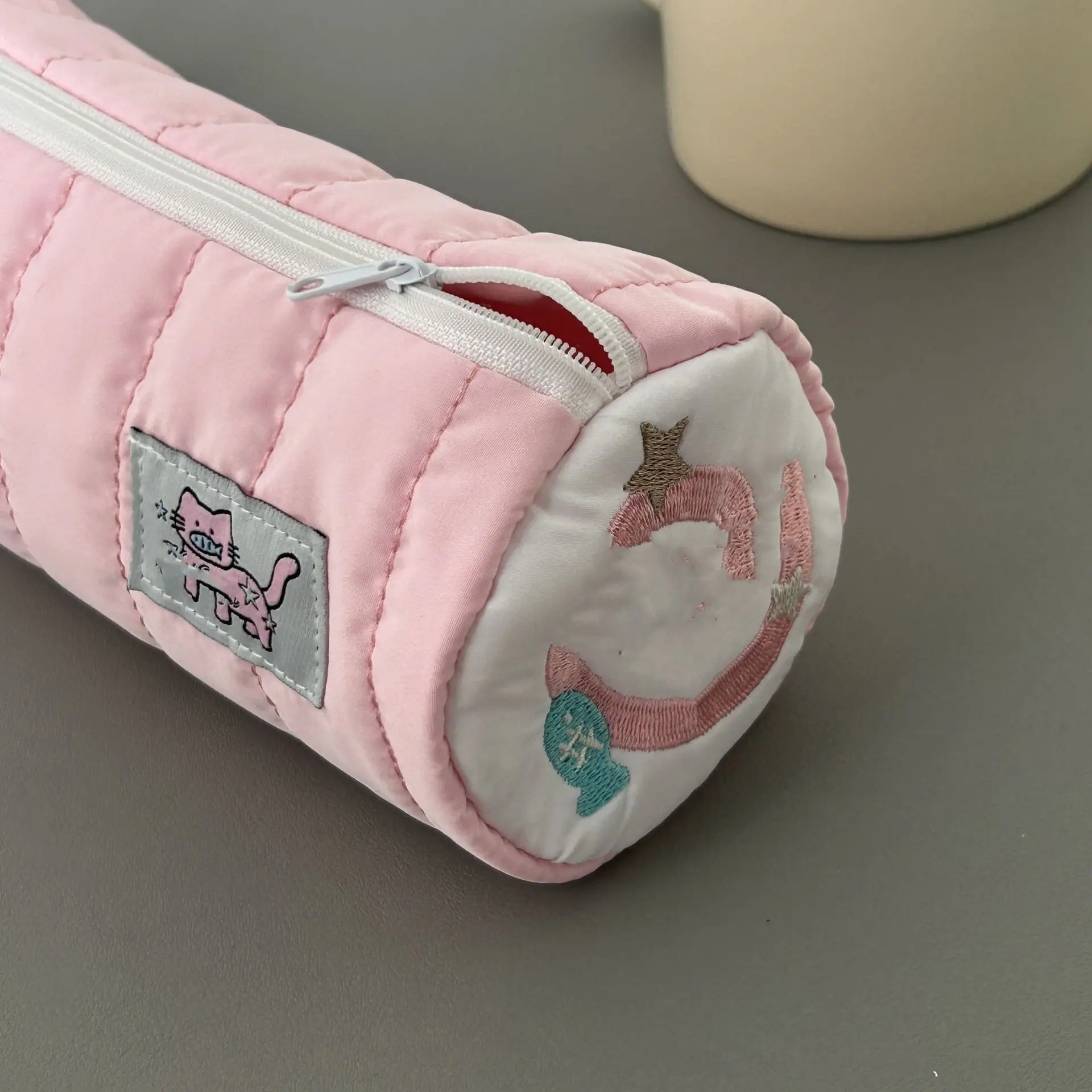 الوردي منشفة لفة مقلمة Kawaii لينة القلم حقيبة الت...