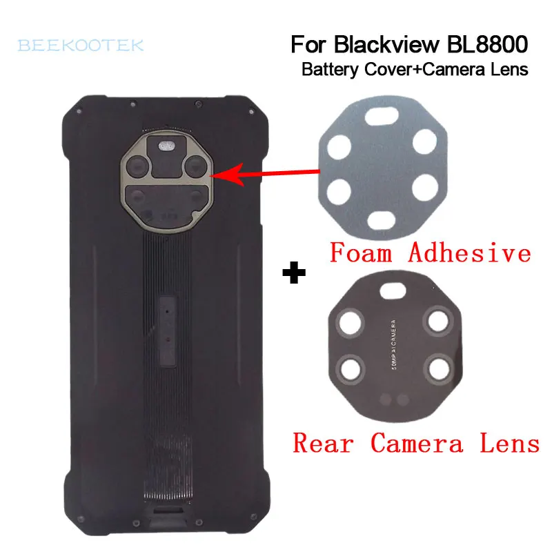 Nuovo Originale Blackview Bl8800 Cover Posteriore Della Batteria Con Obiettivo Della Fotocamera + Accessori Adesivi Per Blackview Bl8800 Smart Phone