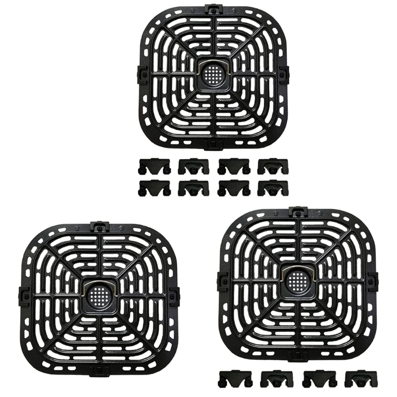 Air Fryer Grill Pan Crispers Plate Tray Rack Square Grill Pan Tray for  Instant Vortex 6qt Air Fryer Part Dishwasher Safe